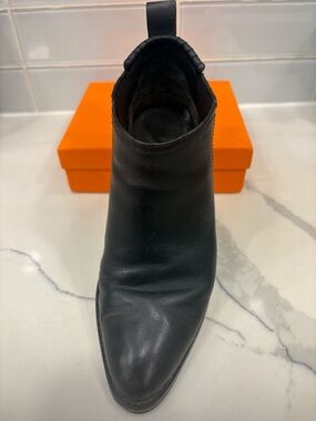 Alexander Wang Black Leather Pointed Ankle Boot